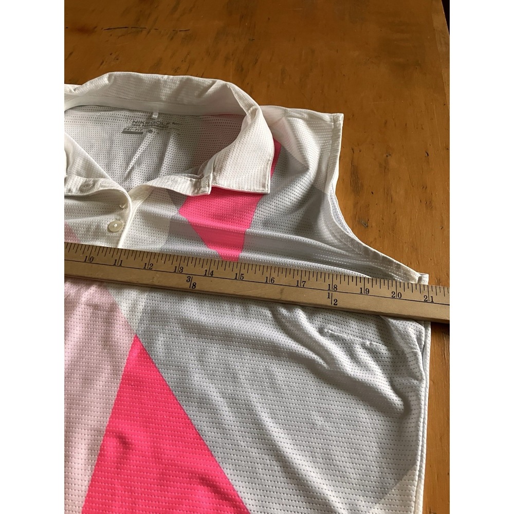 Nike Golf Women's Sleeveless Polo Shirt Pink White Gray Color Block Size XL - Picture 7 of 7